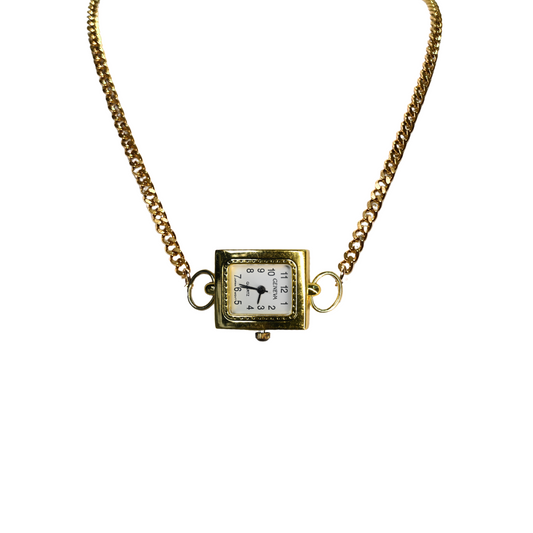 Customize: Single Dial Watch Choker Necklace (Gold)