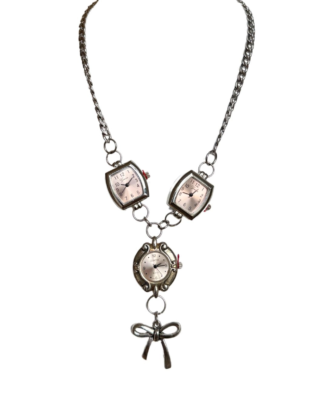 Triple Bow Coquette Necklace