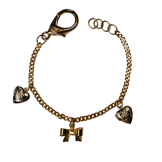 Gold Coquette Charm Bracelet