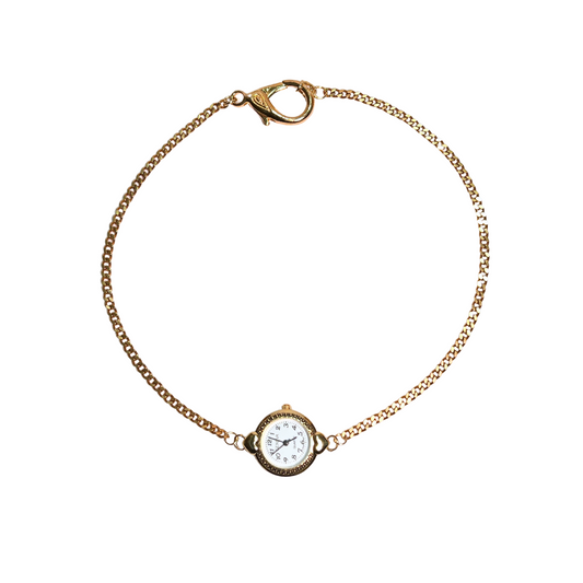 Gold Heart Watch Choker