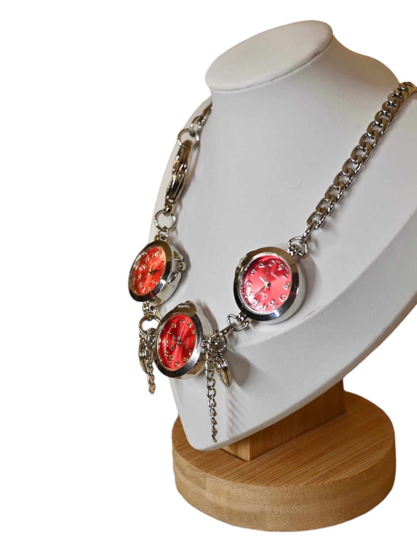 Queen of Hearts Red Watch Necklace