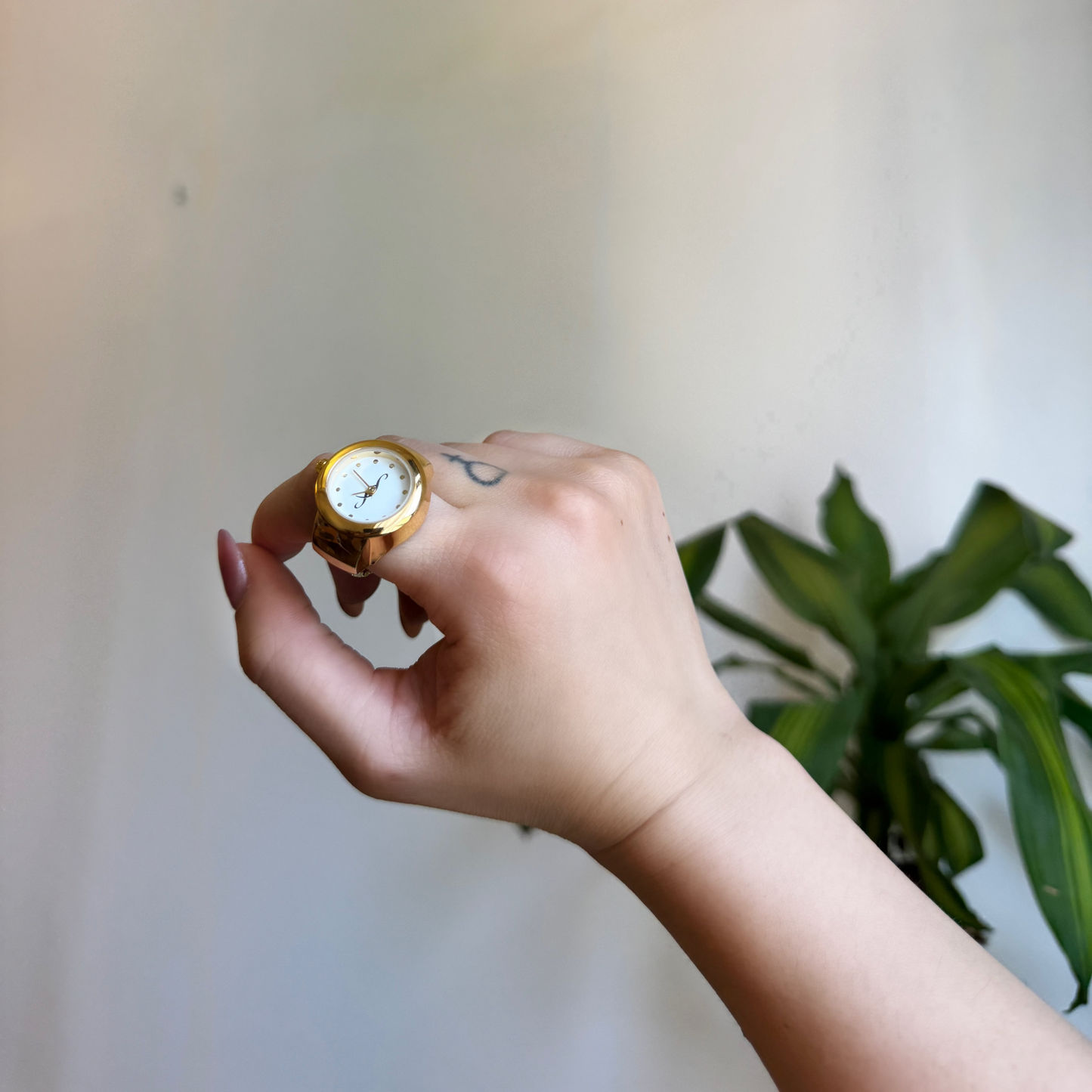 Gold Round Watch Ring