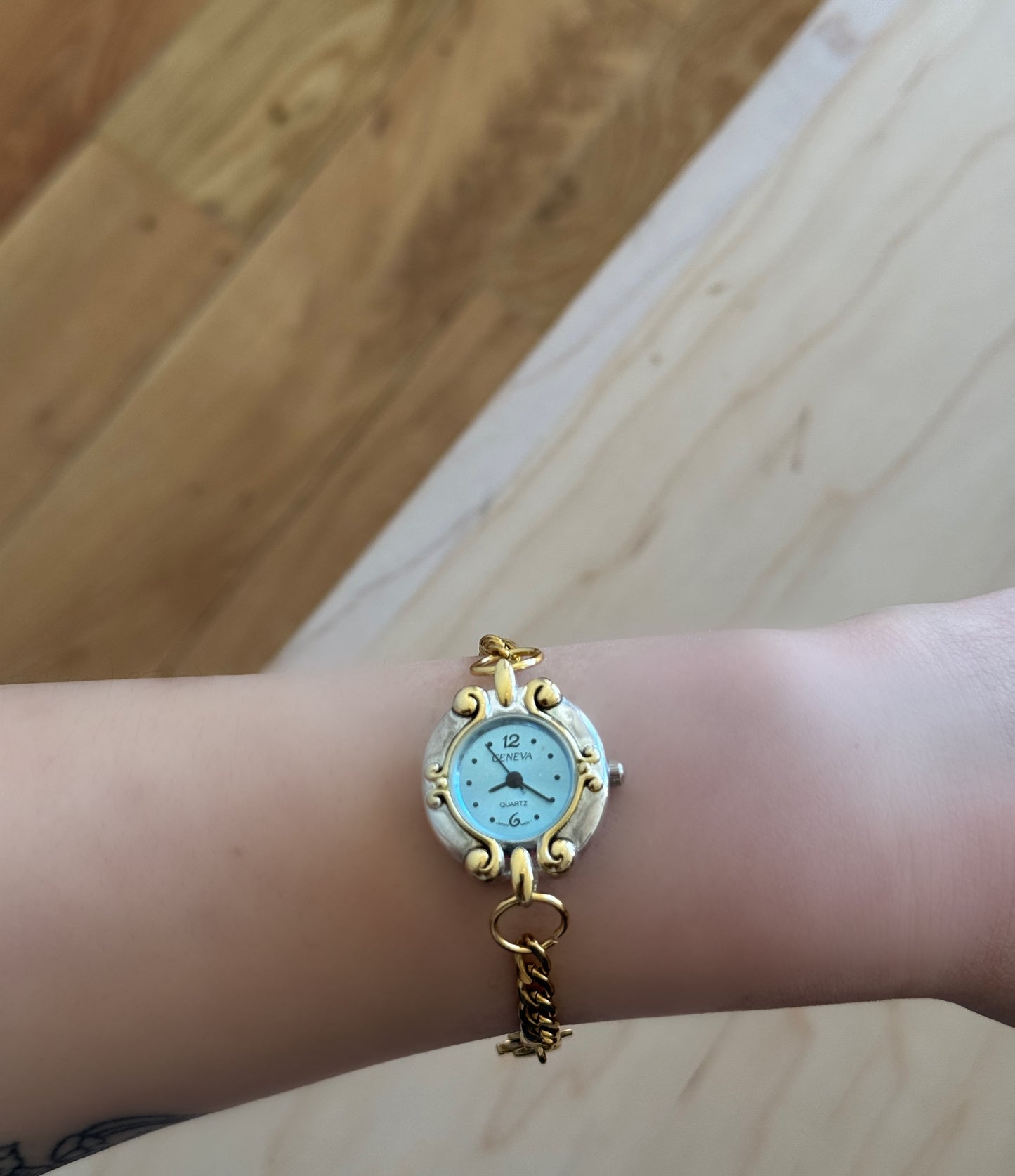 Blue Watch Gold Bracelet