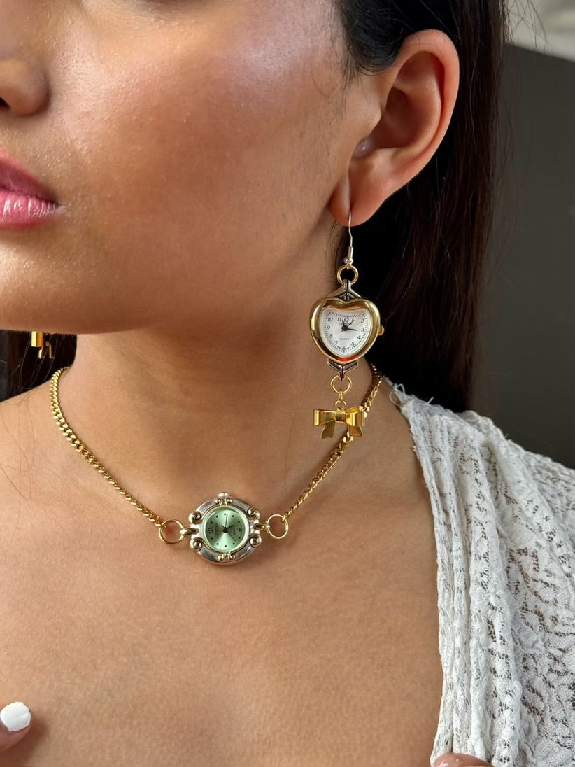 Single Green Watch Choker
