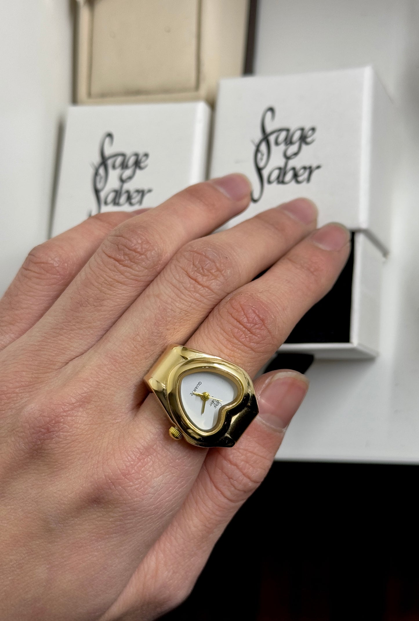 Gold Branded Watch Ring