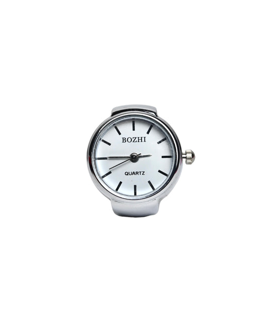 Sleek Minimalist Silver Watch Ring