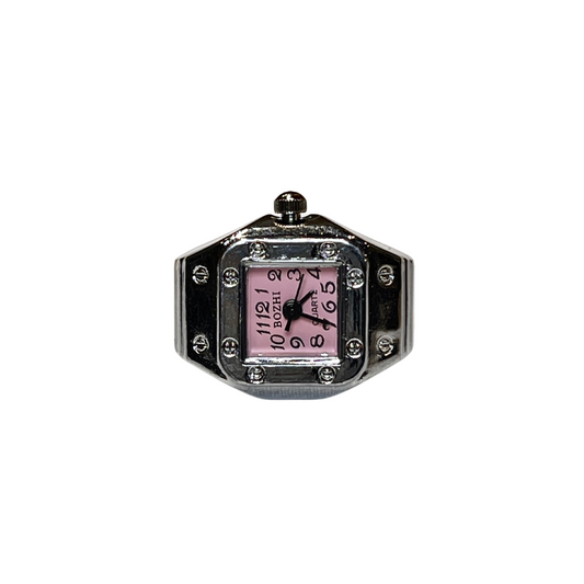 Pink Square Watch Ring