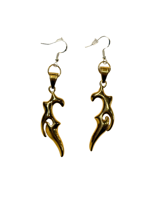 Gold Twin Flame Earrings