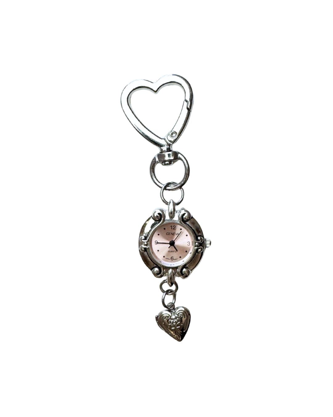 Pink Silver Bag Charm