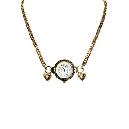 Customize: Single Dial Watch Choker Necklace (Gold)