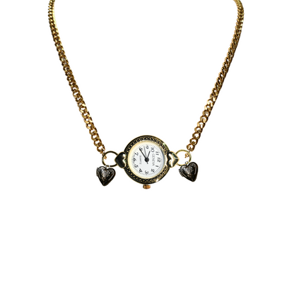 Customize: Single Dial Watch Choker Necklace (Gold)