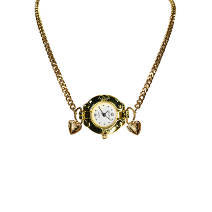 Customize: Single Dial Watch Choker Necklace (Gold)