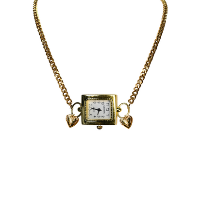 Customize: Single Dial Watch Choker Necklace (Gold)
