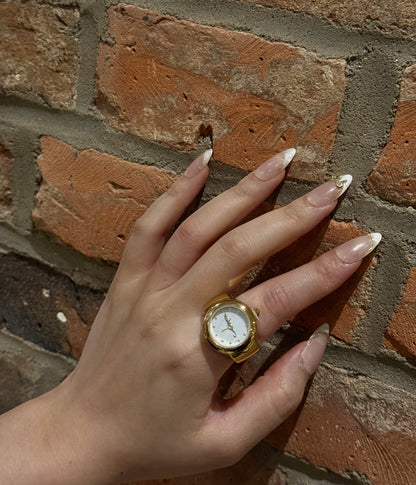 Gold Round Watch Ring