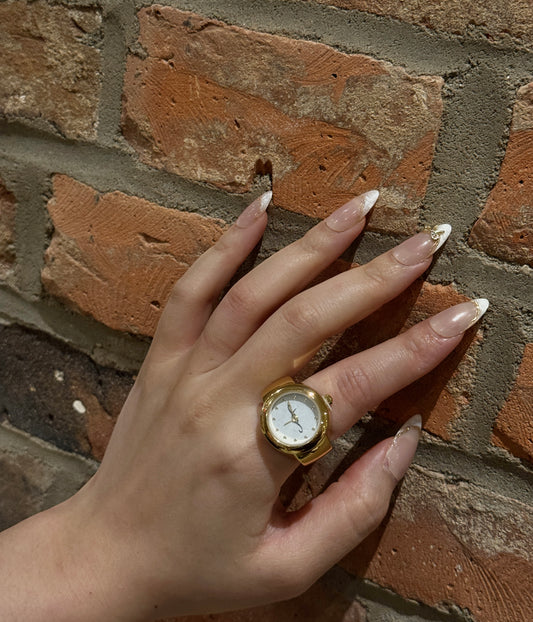 Gold Round Watch Ring