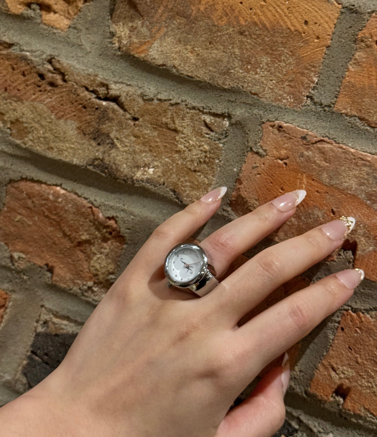 Silver Round Watch Ring