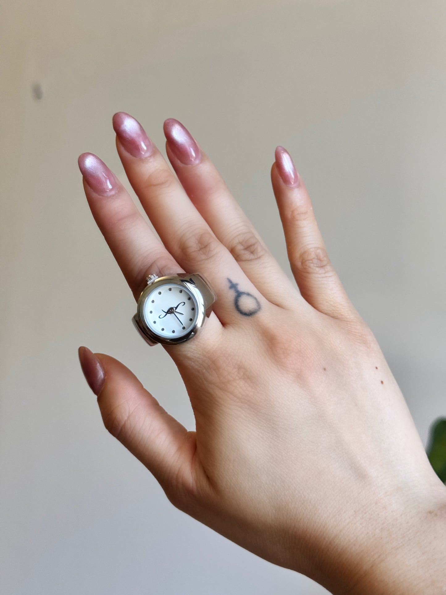 Silver Round Watch Ring
