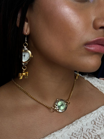 Single Green Watch Choker