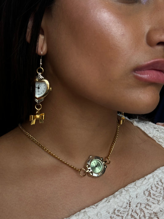 Single Green Watch Choker