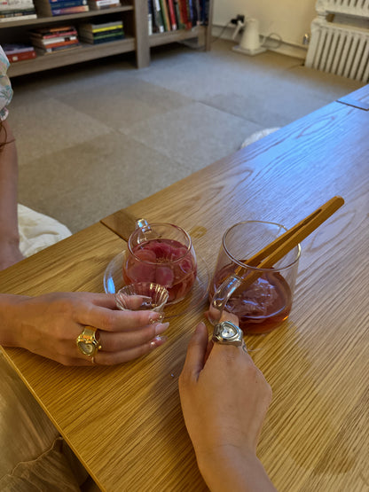 Gold Branded Watch Ring