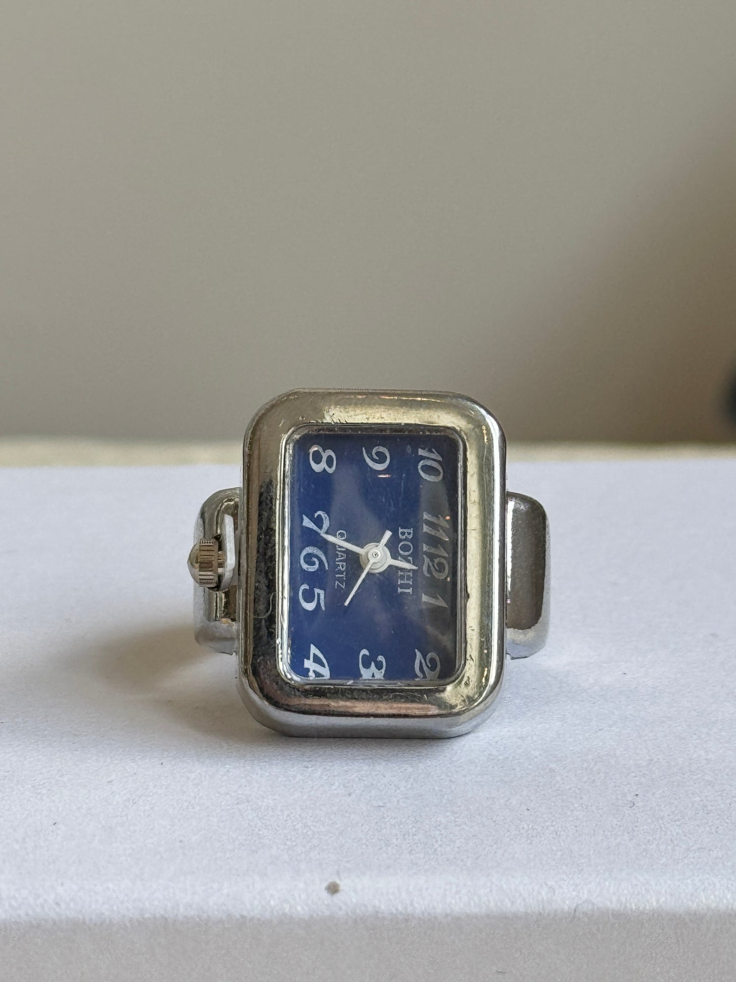 Silver Rectangle Watch Ring