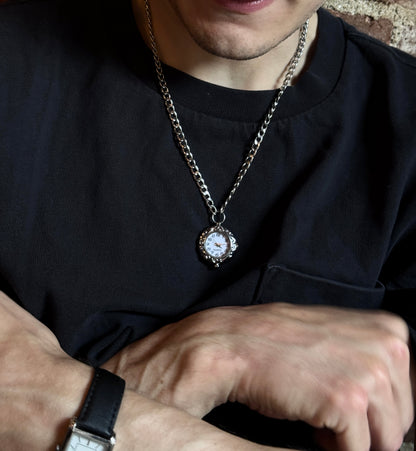 Men's Stainless Steel Watch Necklace