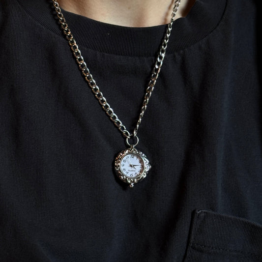 Men's Stainless Steel Watch Necklace