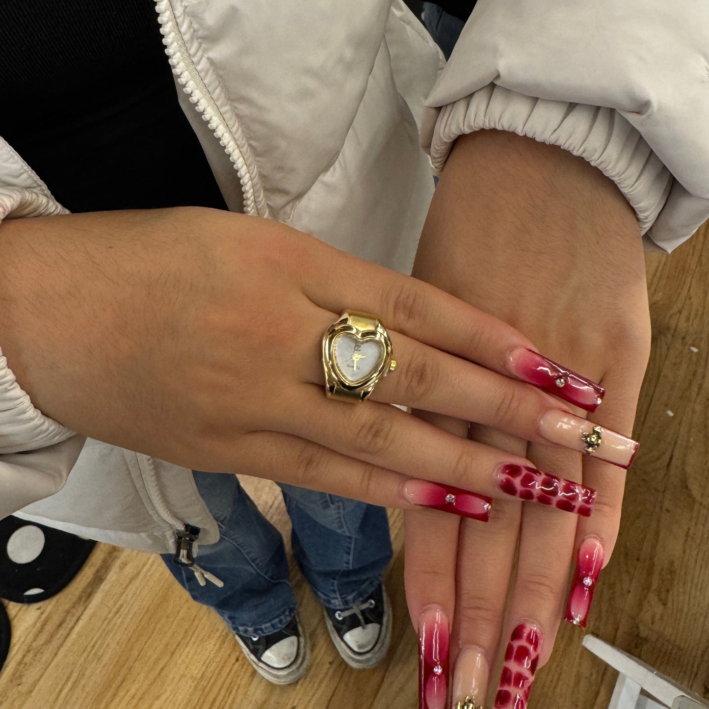 Gold Branded Watch Ring