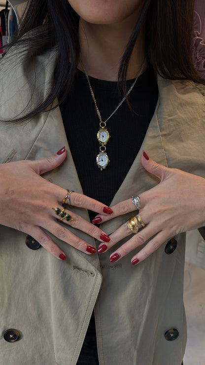 Mixed Metal Silver Gold Necklace