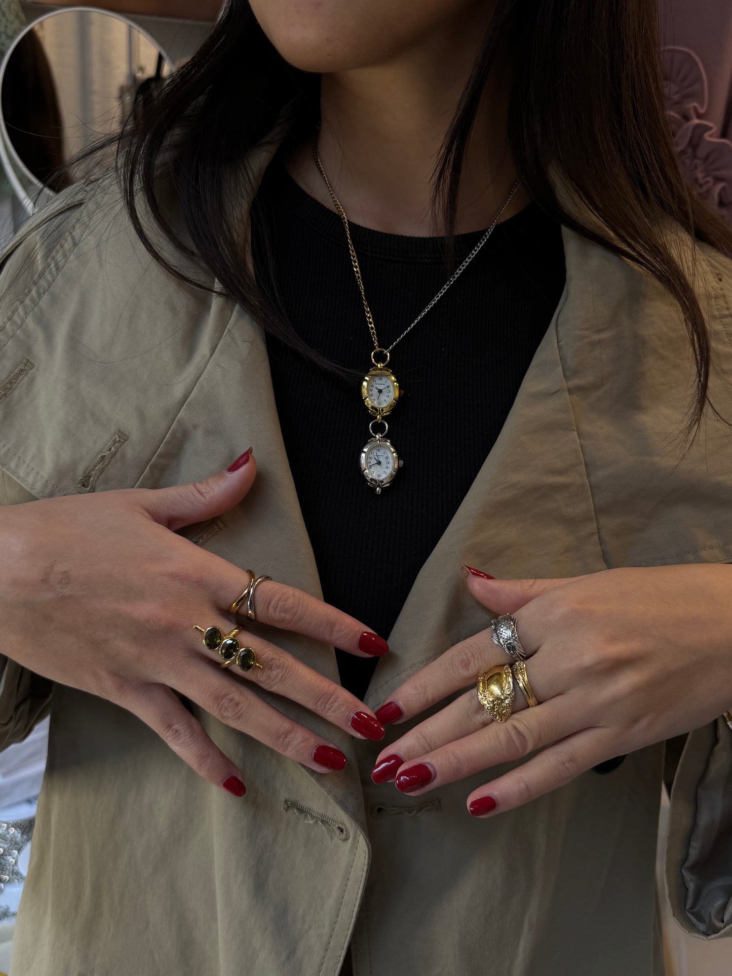Mixed Metal Silver Gold Necklace