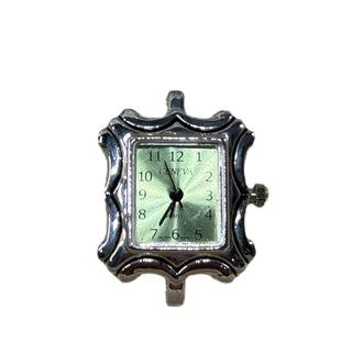 Silver Green Curves Rectangle